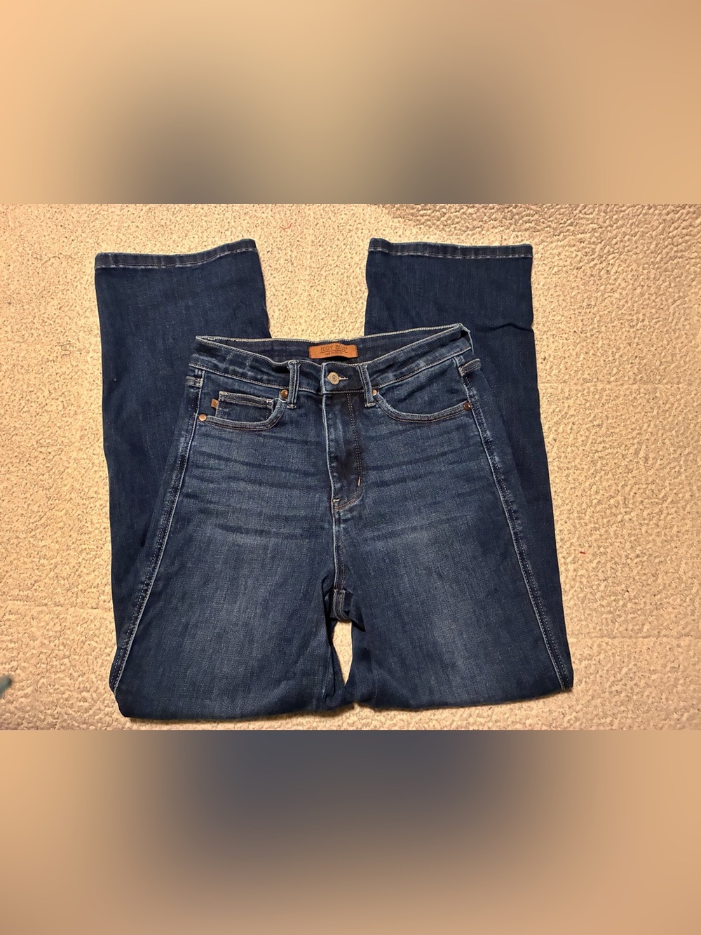 Judy Blue Dark Blue Straight Leg Jeans, size 9/29, comfortable and stretchy